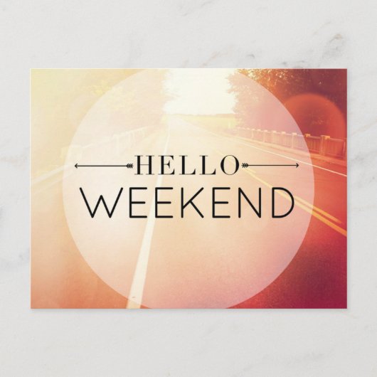 Hello Weekend 3 Postkarte (Vorderseite)