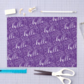 HELLO-weißes, nahtloses Muster mit LINES Seidenpapier (Handwerk)
