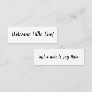 Hello/Welcome Little One Mini Business Card Mini Visitenkarte
