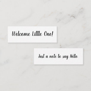 Hello/Welcome Little One Mini Business Card Visitenkarte