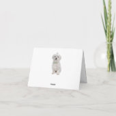 Hello White Maltese Puppy Chalkboard Note Card Karte (Rückseite)