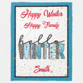 Hello Winter Customize Fleecedecke (Vorderseite)