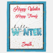 Hello Winter Customize Fleecedecke (Vorderseite)