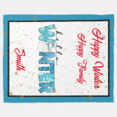 Hello Winter Customize Fleecedecke (Vorderseite (Horizontal))