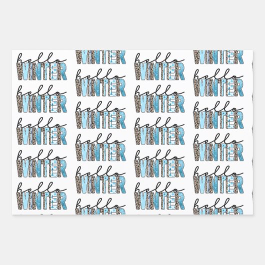 Hello Winter Customize Geschenkpapier Set (Vorderseite 3)