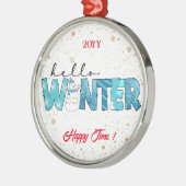 Hello Winter Customize Ornament Aus Metall (Links)