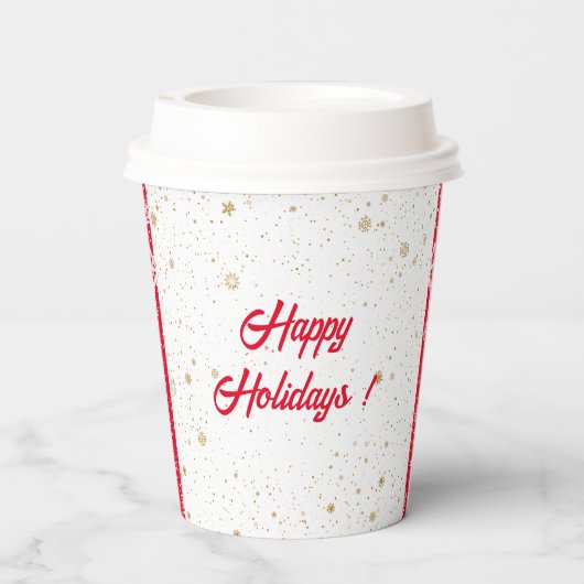 Hello Winter Customize Pappbecher (Rückseite)