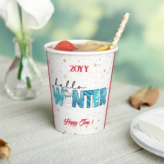 Hello Winter Customize Pappbecher (In Situ)