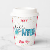 Hello Winter Customize Pappbecher (Vorderseite)