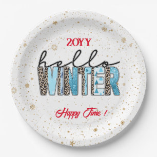 Hello Winter Customize Pappteller