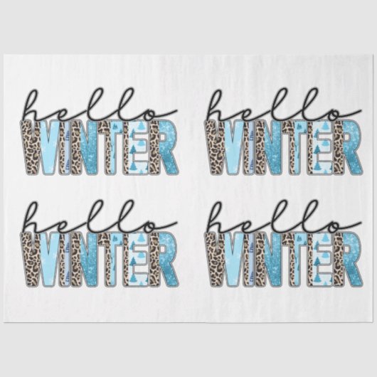 Hello Winter Customize Seidenpapier (Vorderseite)