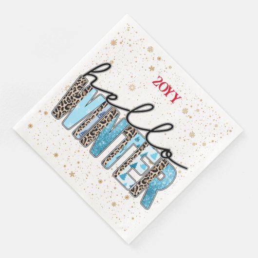 Hello Winter Customize Serviette (Ecke)