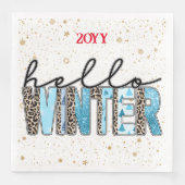 Hello Winter Customize Serviette (Vorderseite)