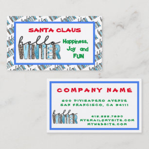 Hello Winter Customize Visitenkarte