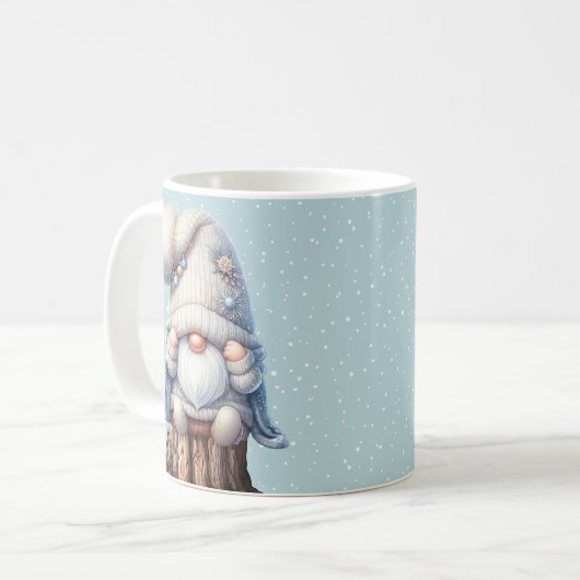 Hello Winter Gnome Coffee Tasse (Vorderseite Links)