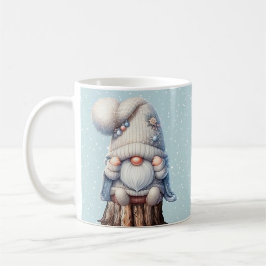 Hello Winter Gnome Coffee Tasse (Links)