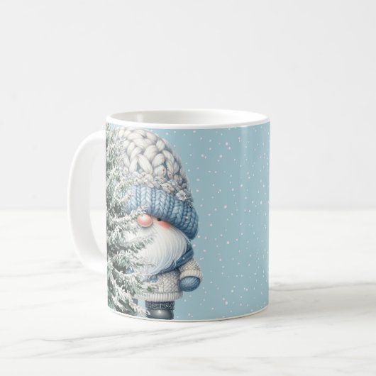 Hello Winter Gnome Keramik Tasse (Vorderseite Links)