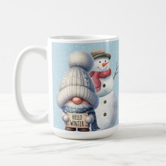 Hello Winter Gnome Tasse (Links)