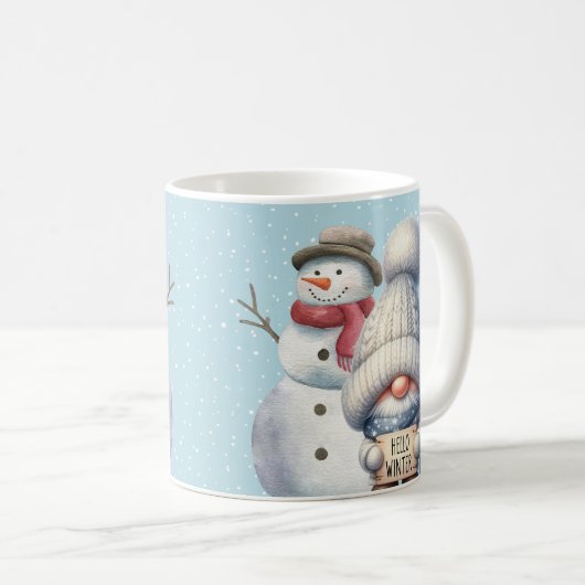 Hello Winter Gnome Tasse (VorderseiteRechts)