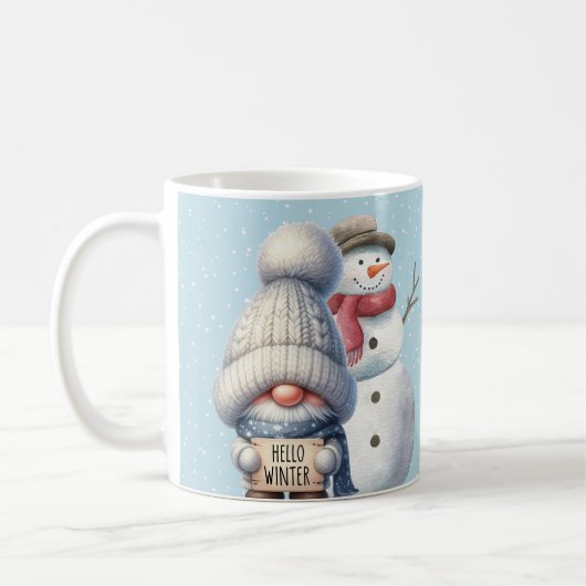 Hello Winter Gnome Tasse (Links)