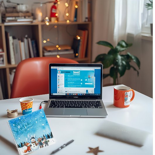 Hello Winter Hardcover Spiral Notebook Notizblock