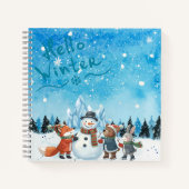 Hello Winter Hardcover Spiral Notebook Notizblock (Vorderseite)