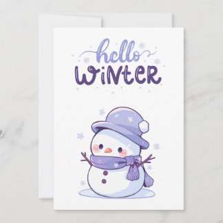 Hello Winter Holiday Card Feiertagskarte