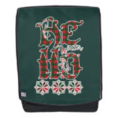 Hello Winter Holiday Letters, Scotland Pattern Rucksack (Vorderseite)