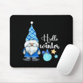 Hello Winter, Nordic Christmas Gnome  Mousepad (Mit Mouse)
