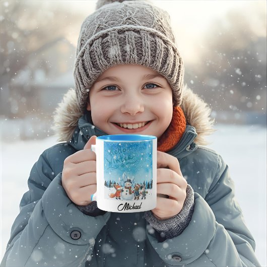Hello Winter Personalized Mug Tasse