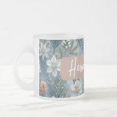 Hello Winter Pines & Flowers Mattglastasse (Links)