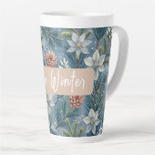 Hello Winter Pines & Flowers Milchtasse (Rechte Ecke)