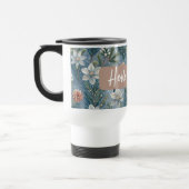 Hello Winter Pines & Flowers Reisebecher (Links)