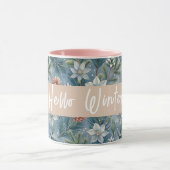 Hello Winter Pines & Flowers Tasse (Zentrum)