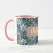 Hello Winter Pines & Flowers Tasse (Links)