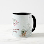 Hello Winter Season Mug – Cozy Hot Cocoa & Snow  Tasse (VorderseiteRechts)