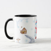 Hello Winter Snowman Mug • Cozy Snowy Landscape Wi Tasse (Links)
