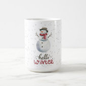 "Hello Winter" Snowman mug Kaffeetasse (Mittel)