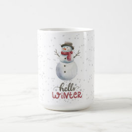 "Hello Winter" Snowman mug Kaffeetasse