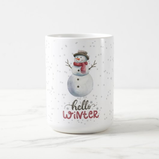 "Hello Winter" Snowman mug Kaffeetasse (Mittel)