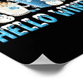 Hello Winter Sweet Cozy Coffee Lovers Snowman Chri Poster (Ecke)