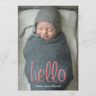 Hello World Baby Ankündigung