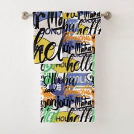 Hello World Badhandtuch Set
