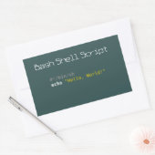 Hello World Bash Muschel Script Rechteckiger Aufkleber (Umschlag)