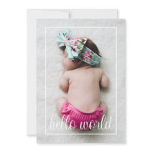 Hello World Birth Ankündigung