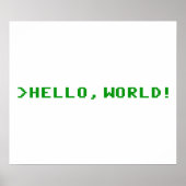 Hello World Computerprogrammierung Poster (Vorne)