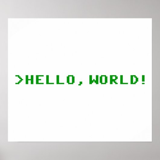 Hello World Computerprogrammierung Poster (Vorne)