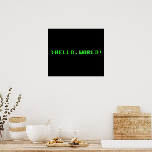 Hello World Computerprogrammierung Poster (Küche)