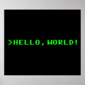Hello World Computerprogrammierung Poster (Vorne)