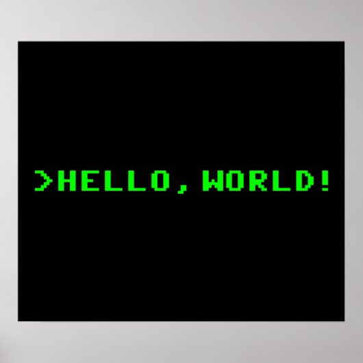 Hello World Computerprogrammierung Poster (Vorne)